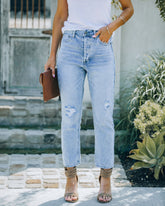 Kason Distressed High Rise Denim